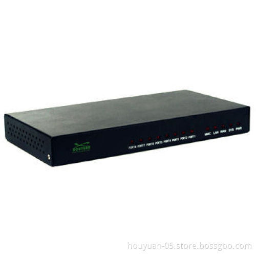 VoIP Gateway, 8 Lines VoIP Router with Configurable IVR Menu